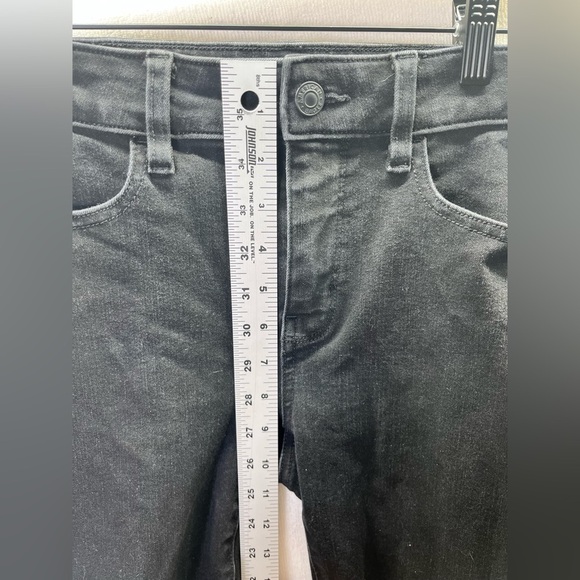 American Eagle Dream Stretch High Rise Jegging Jeans Womens 2 Black Denim 2176 - Picture 6 of 10